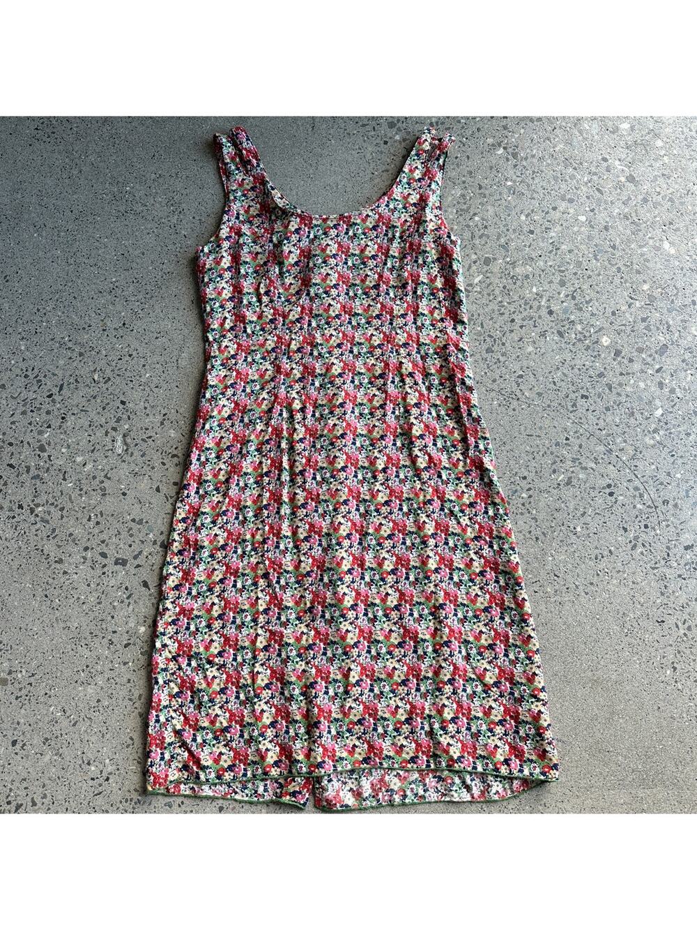 Vintage Women's Small Dress Floral Sundress Cottagecore Sleeveless Mini